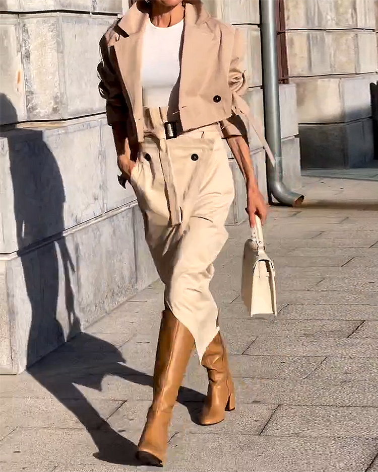Olivia Sydney - Elegant Two-Piece Set with Jacket and Skirt