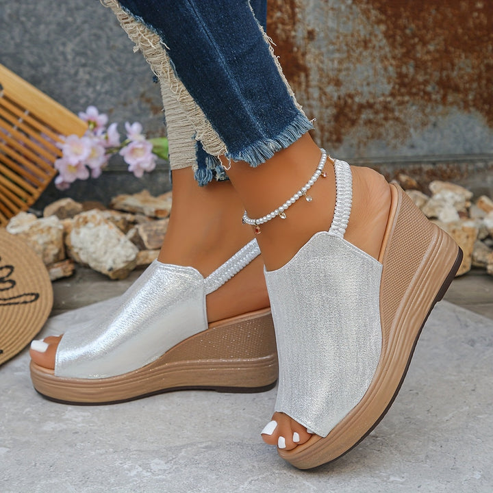 Olivia Sydney - Orthopedic Heeled Sandal with Gold Accents