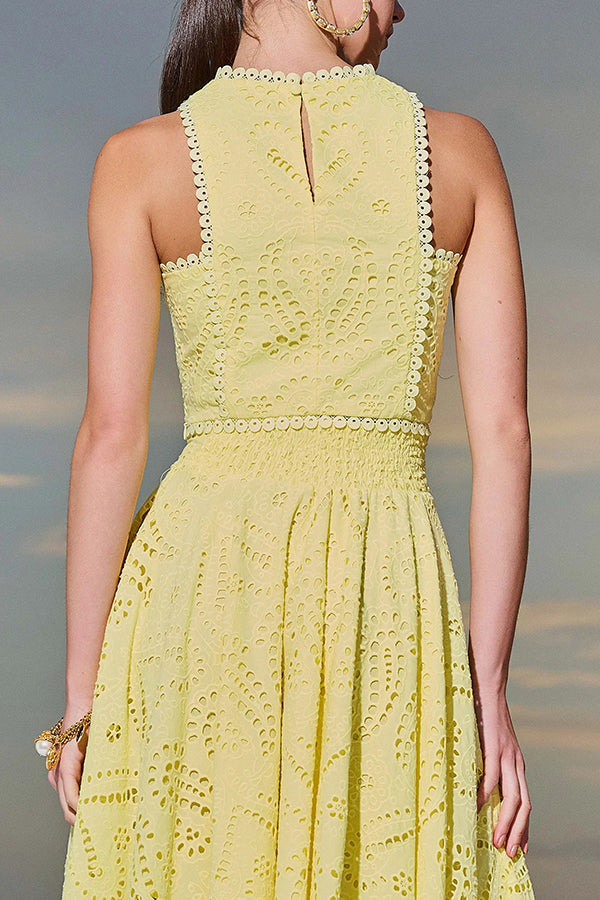 Olivia Sydney - Embroidered Two-Piece Set with High-Waisted Skirt and Pockets