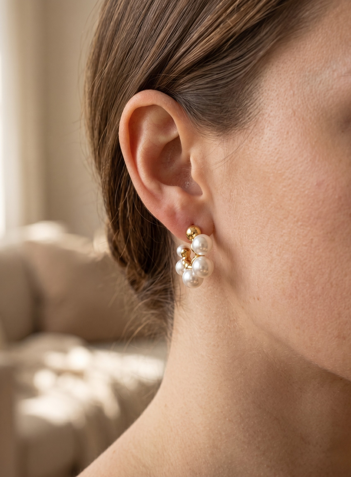 Olivia Sydney - Pearl Crown Earrings