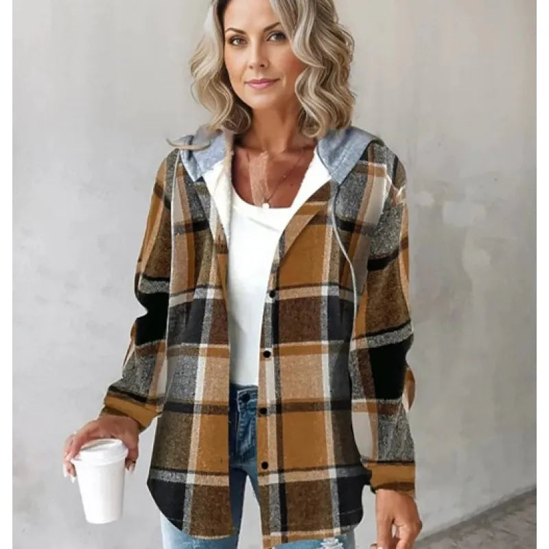 Olivia Sydney - Elegant Printed Hooded Jacket