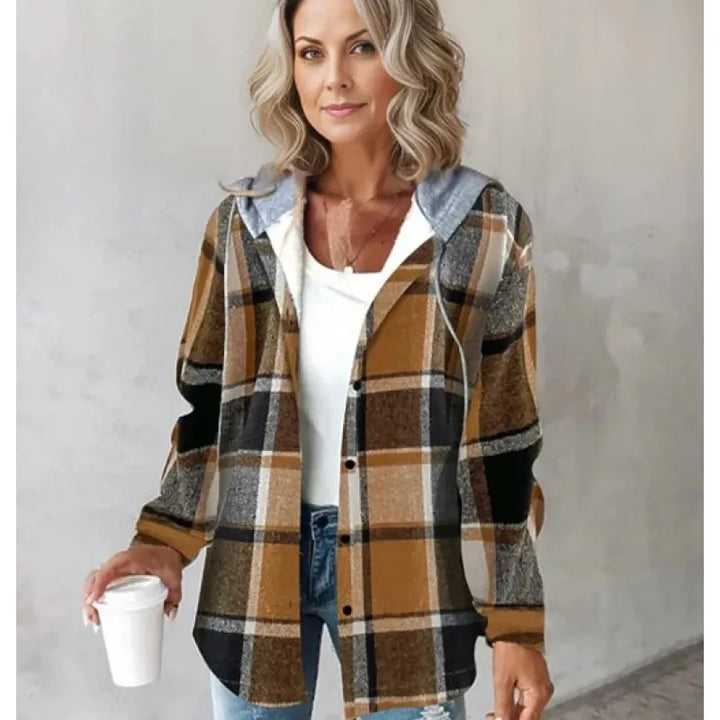 Olivia Sydney - Elegant Printed Hooded Jacket