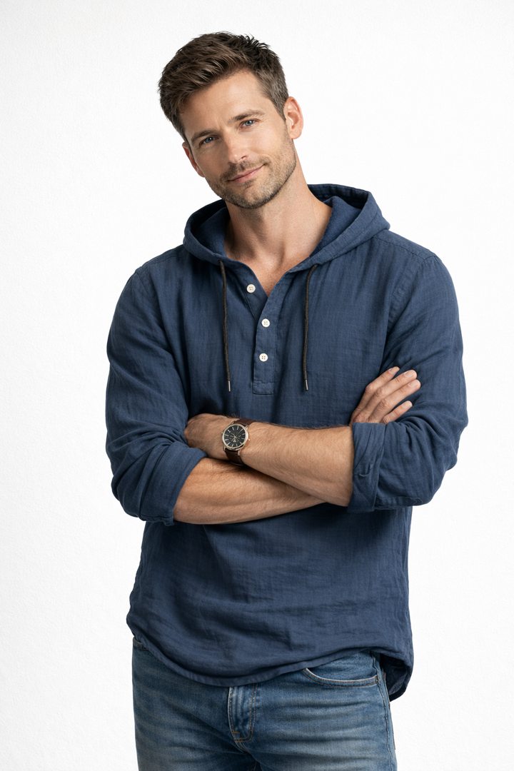 Olivia Sydney - Hooded Linen Shirt
