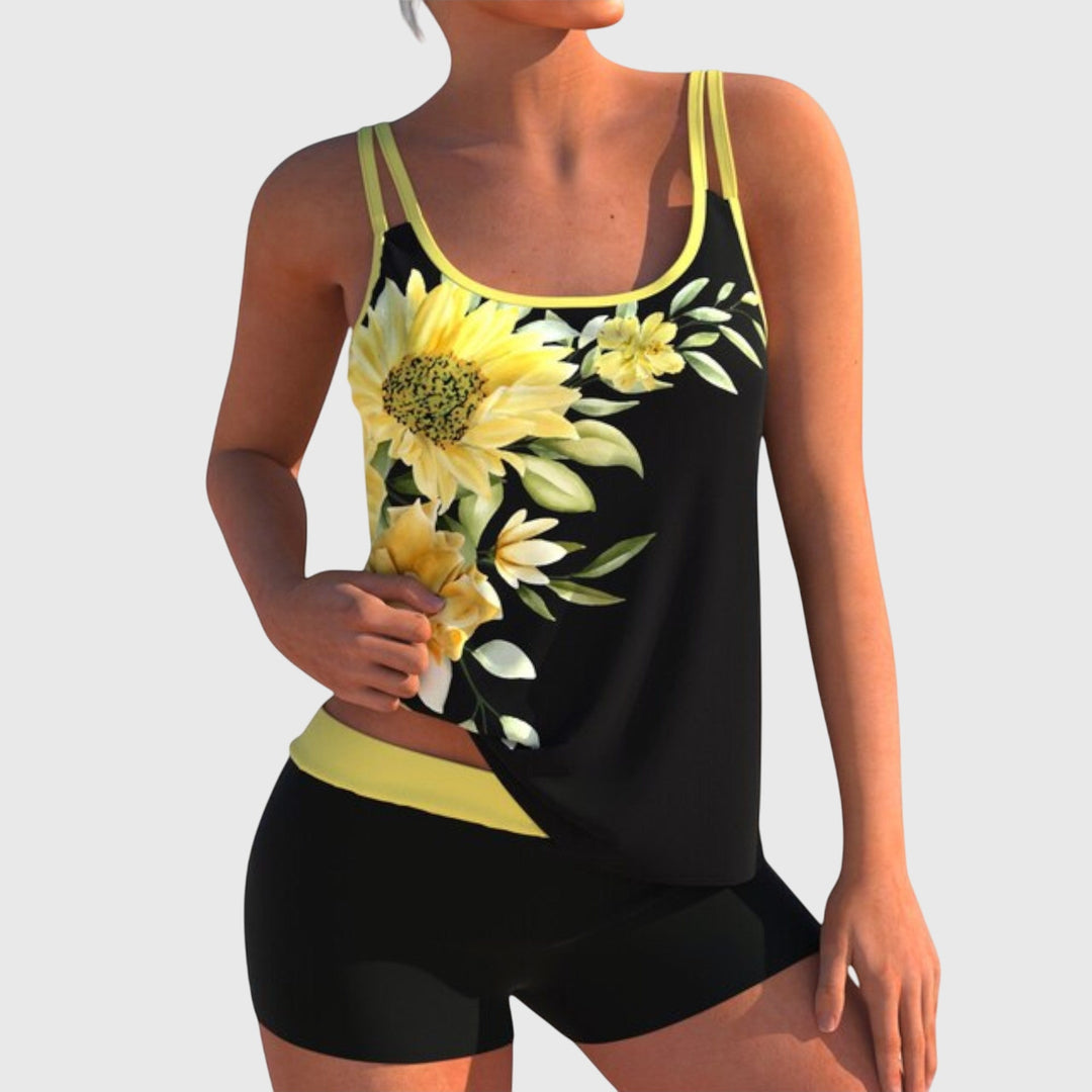 Olivia Sydney - Floral Tankini Set with Shorts