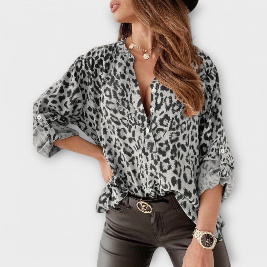 Olivia Sydney - Modern Leopard Print Blouse