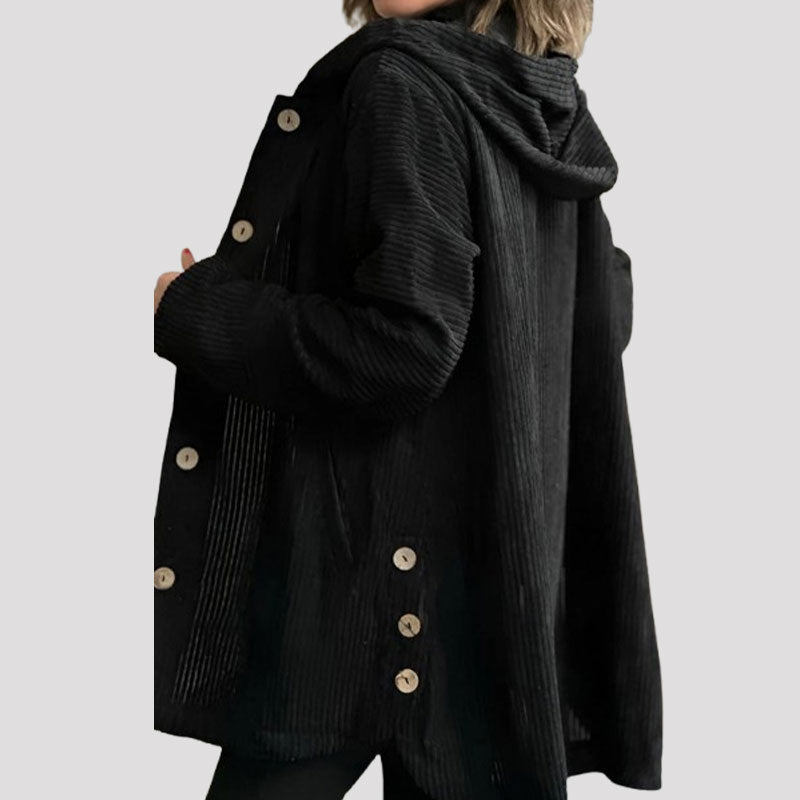 Olivia Sydney - Casual Corduroy Hoodie Jacket for Autumn