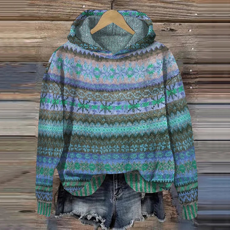 Olivia Sydney - Retro Ethnic Hooded Jacket