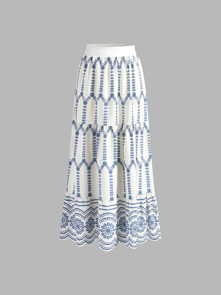 Olivia Sydney - Cropped Set with Embroidered Skirt