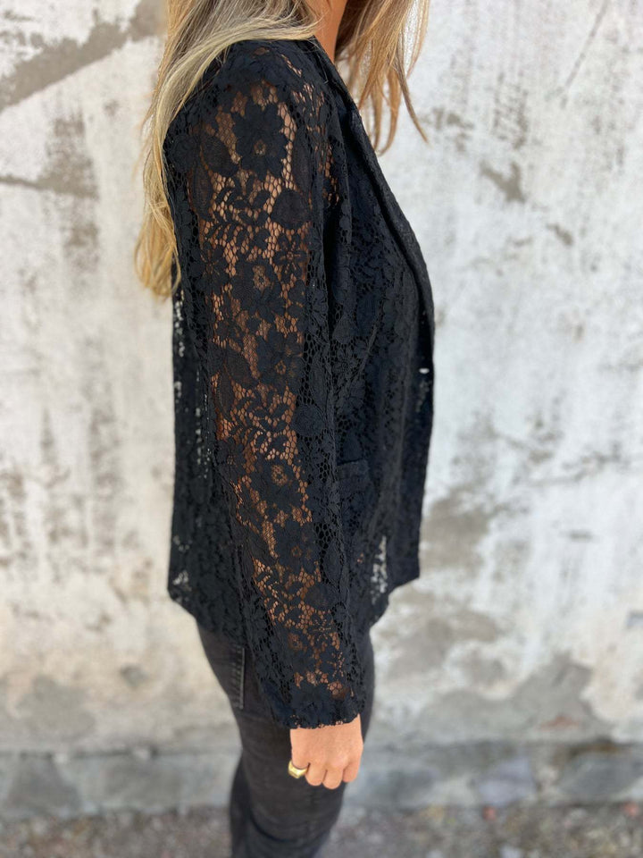 Olivia Sydney - Elegant Structured Transparent Lace Blazer