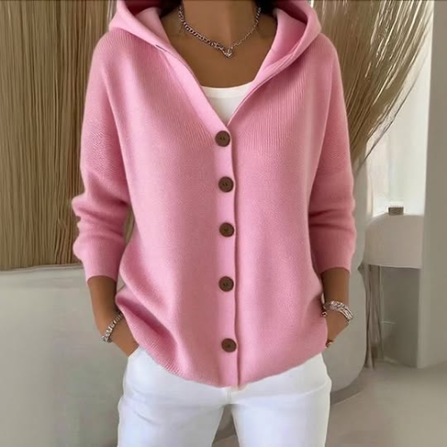 Olivia Sydney - Hooded Vest with Buttons