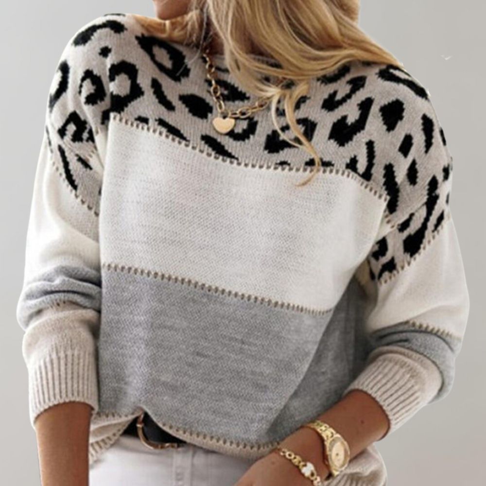 Olivia Sydney - Leopard Print Knit Sweater