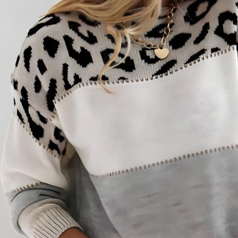 Olivia Sydney - Leopard Print Knit Sweater