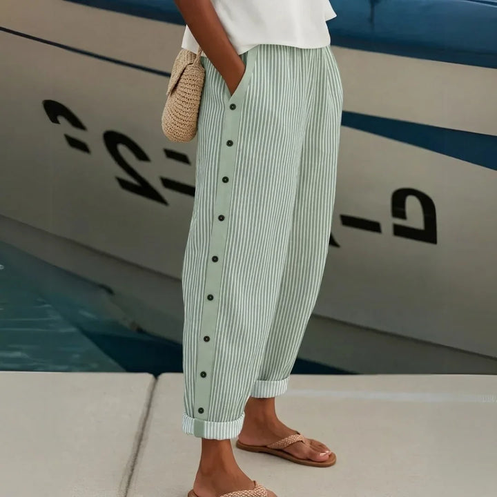 Olivia Sydney - Casual Pants with Buttons