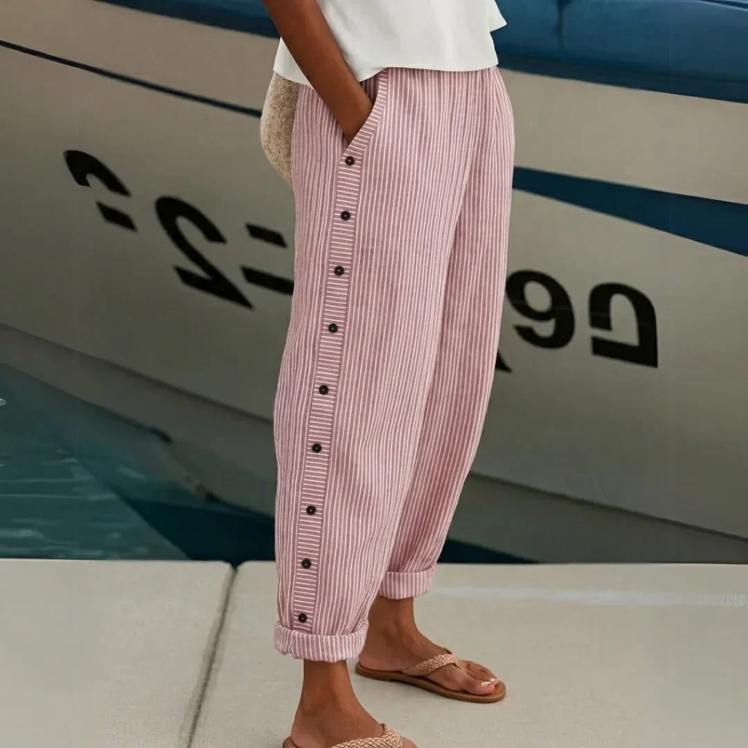 Olivia Sydney - Casual Pants with Buttons