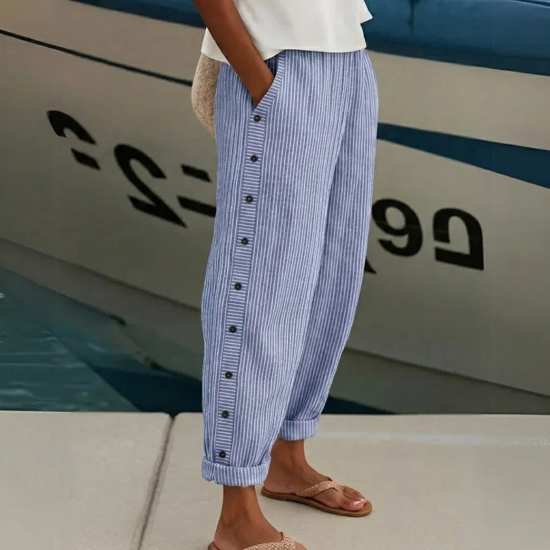 Olivia Sydney - Casual Pants with Buttons