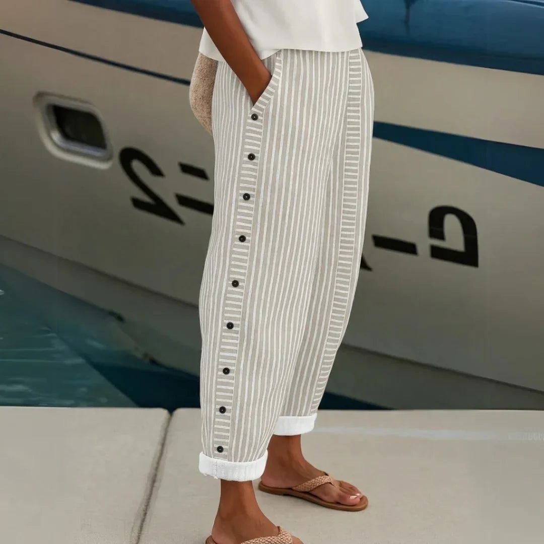 Olivia Sydney - Casual Pants with Buttons