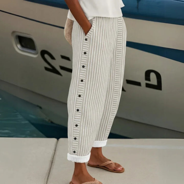 Olivia Sydney - Casual Pants with Buttons