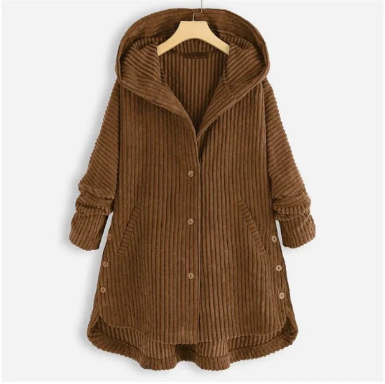 Olivia Sydney - Ribbed Hooded Coat