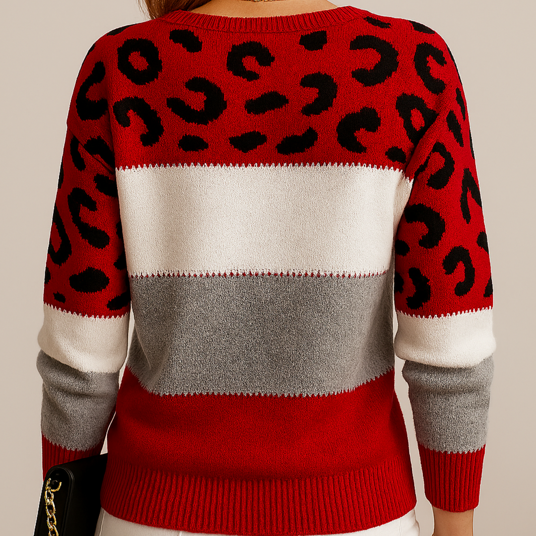 Olivia Sydney - Leopard Print Knit Sweater