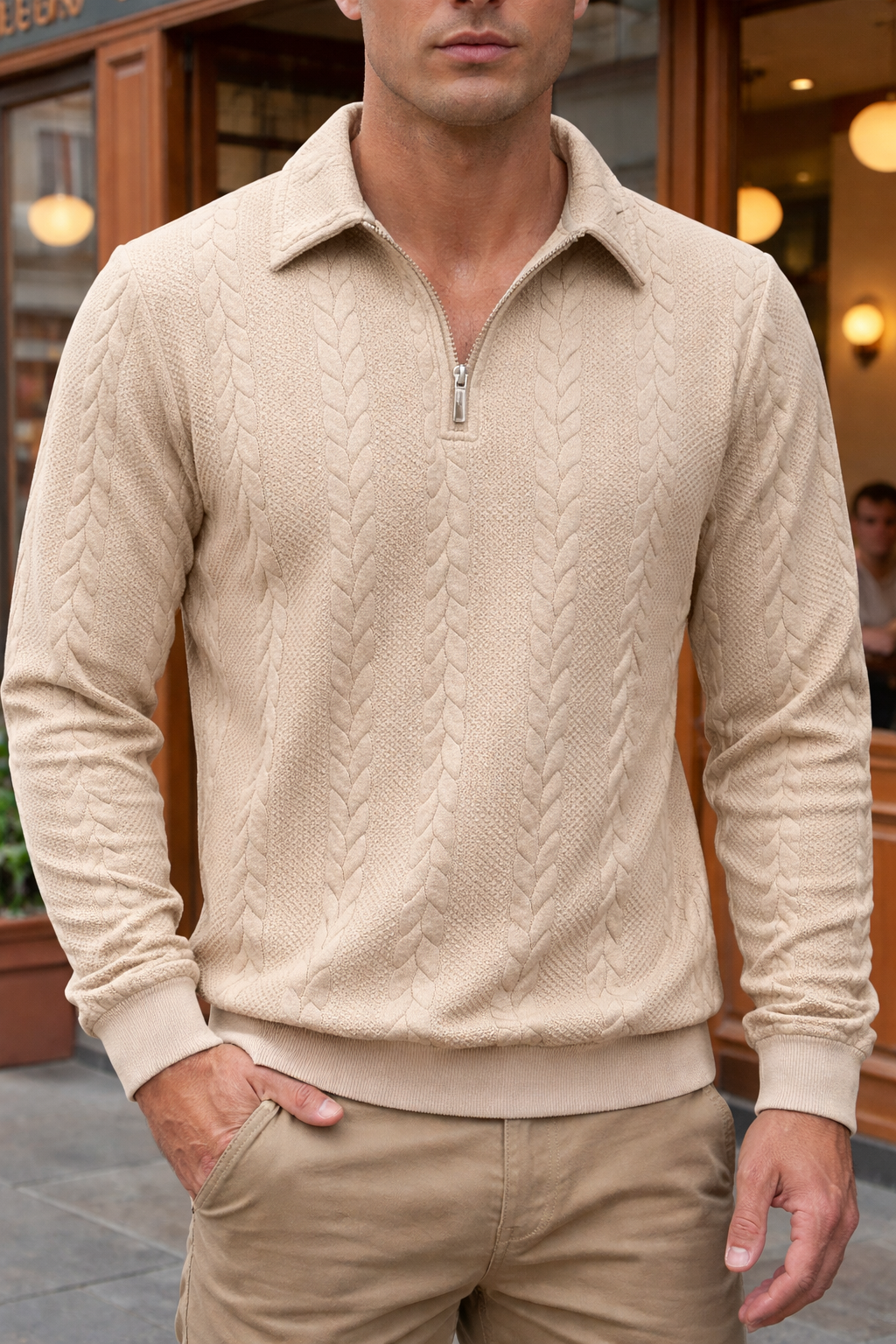 Olivia Sydney - Zippered Italian Sweater