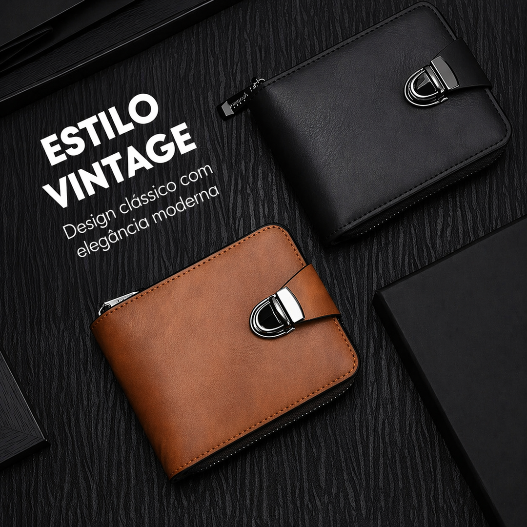 Olivia Sydney - Compact Vintage Wallet with Zipper