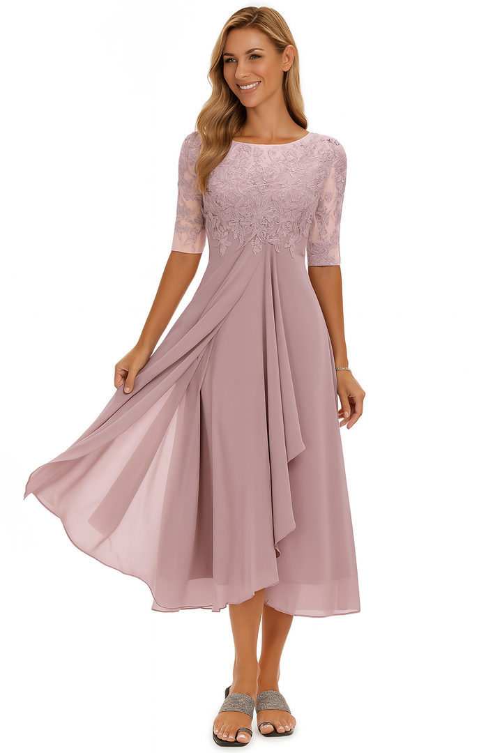 Olivia Sydney - Lace Dress with 3/4 Sleeves