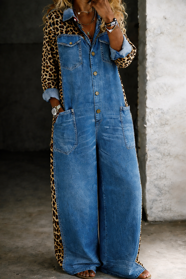Olivia Sydney - Denim Shirt Jumpsuit