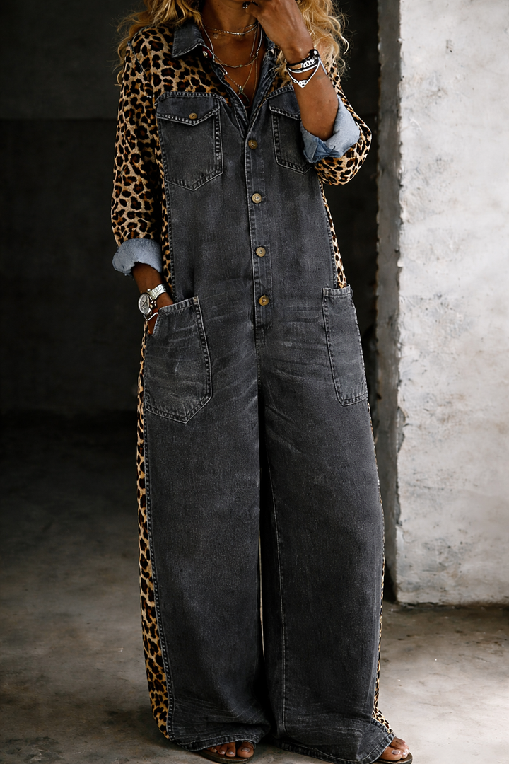 Olivia Sydney - Denim Shirt Jumpsuit