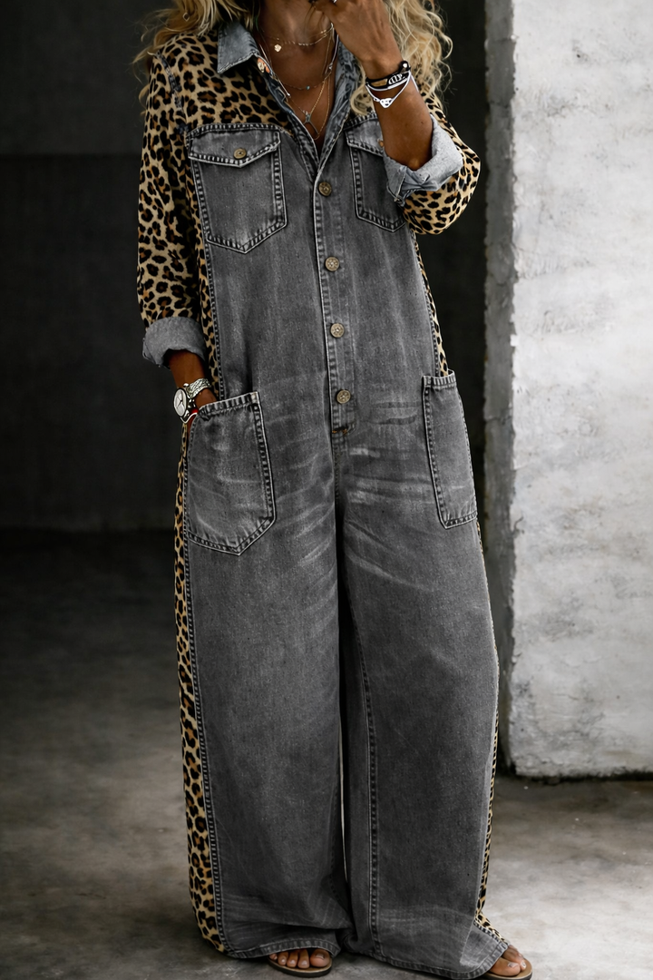 Olivia Sydney - Denim Shirt Jumpsuit