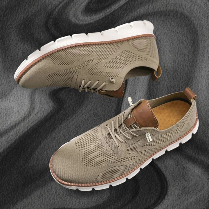 Olivia Sydney - Ultra-Comfortable Breathable Shoes in Khaki-White