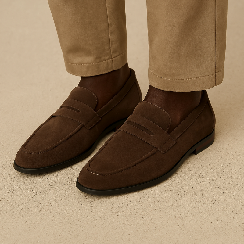 Olivia Sydney - Suede Penny Loafers