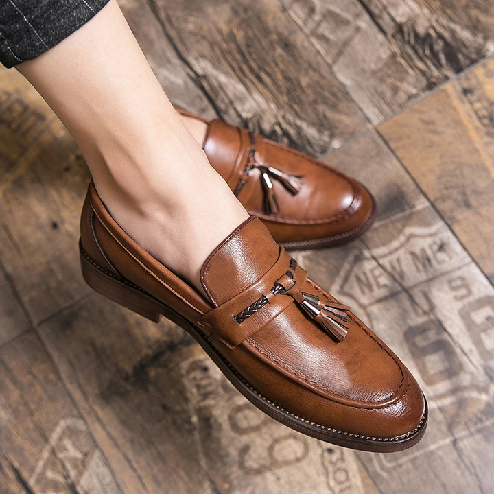 Olivia Sydney - Leather Tassel Loafers