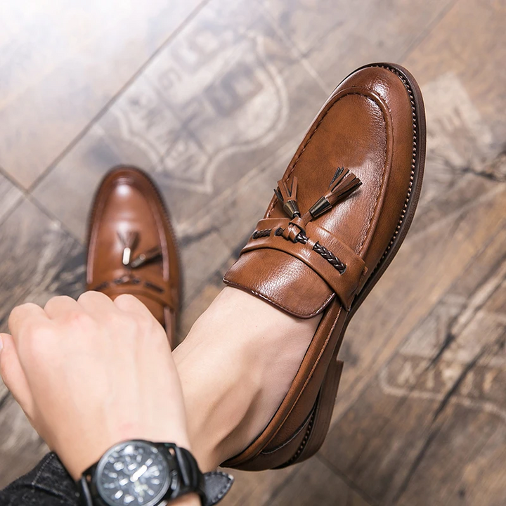 Olivia Sydney - Leather Tassel Loafers