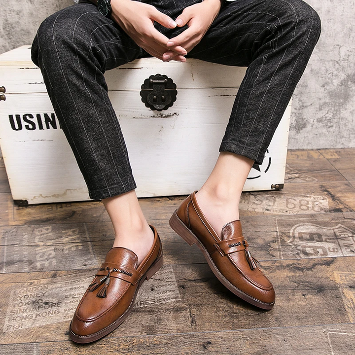 Olivia Sydney - Leather Tassel Loafers