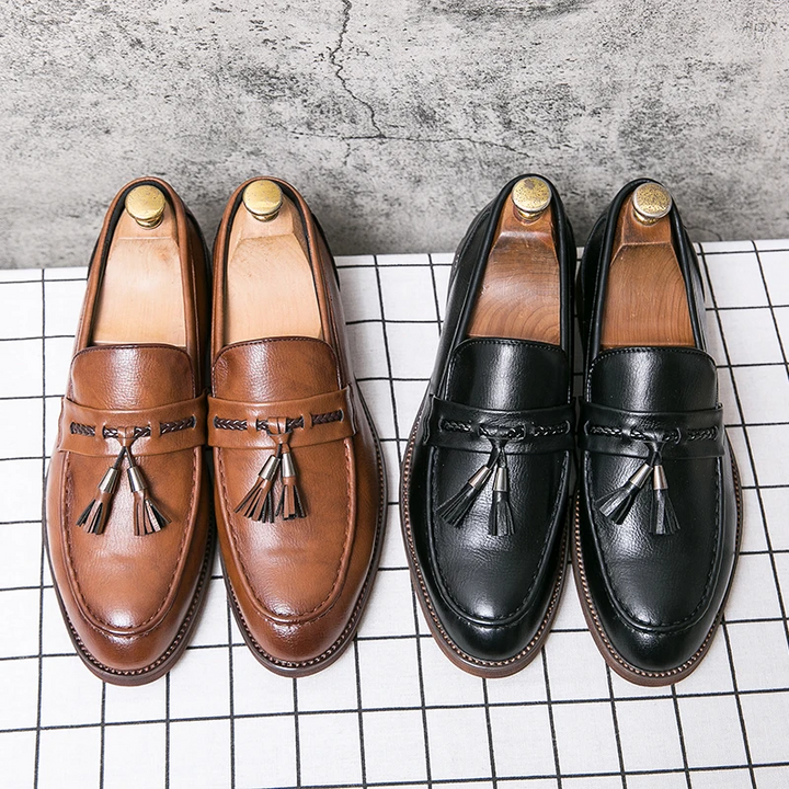Olivia Sydney - Leather Tassel Loafers