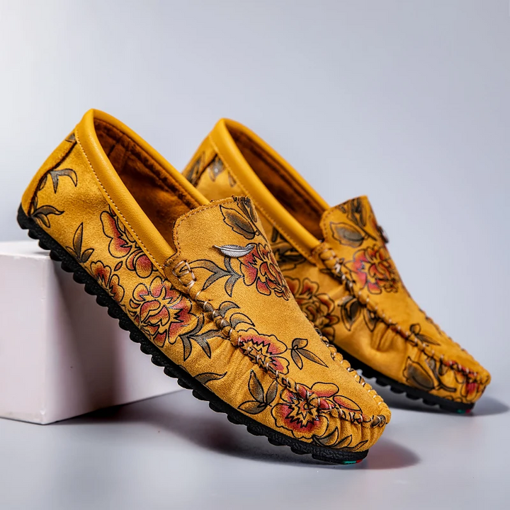 Olivia Sydney - Floral Leather Loafers