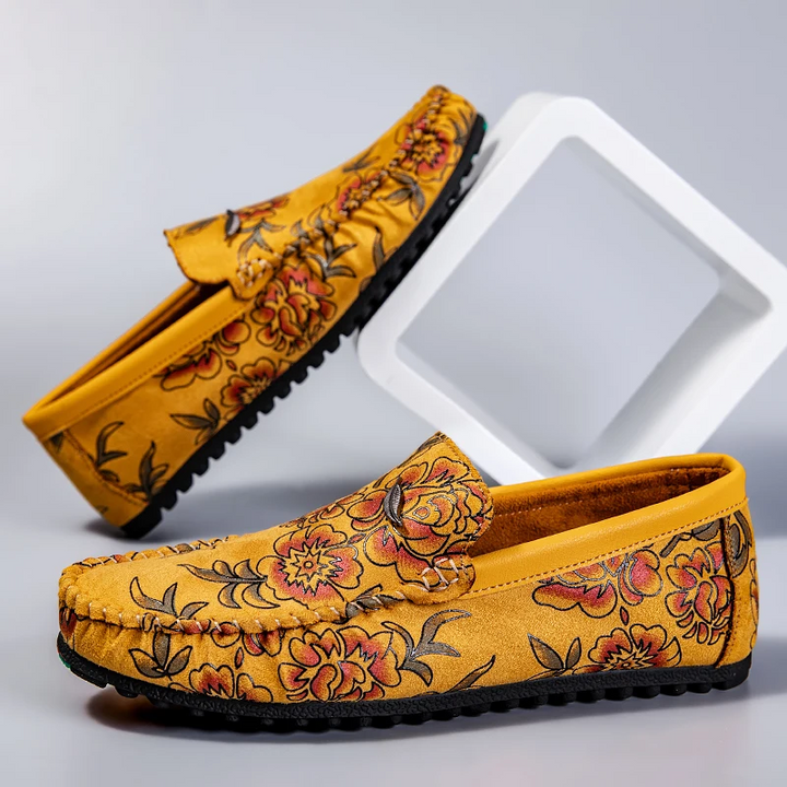 Olivia Sydney - Floral Leather Loafers