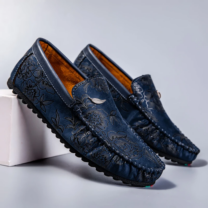 Olivia Sydney - Floral Leather Loafers