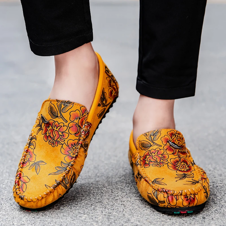 Olivia Sydney - Floral Leather Loafers