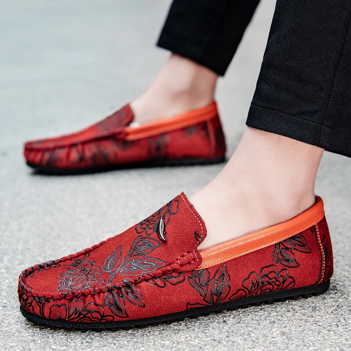 Olivia Sydney - Floral Leather Loafers
