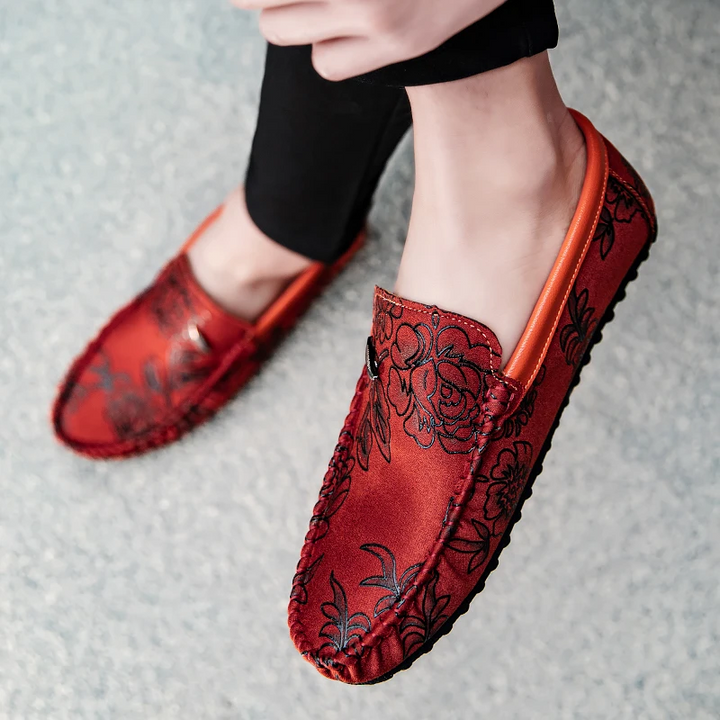 Olivia Sydney - Floral Leather Loafers