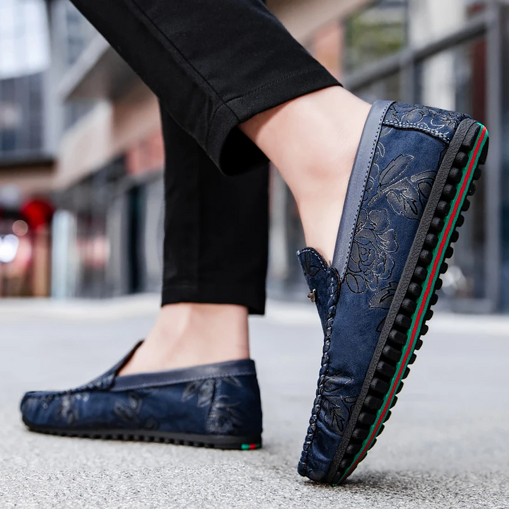 Olivia Sydney - Floral Leather Loafers