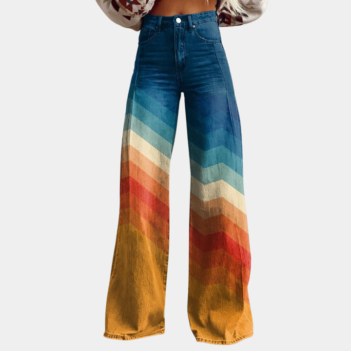 Olivia Sydney - Elegant Retro Zig Zag Pants