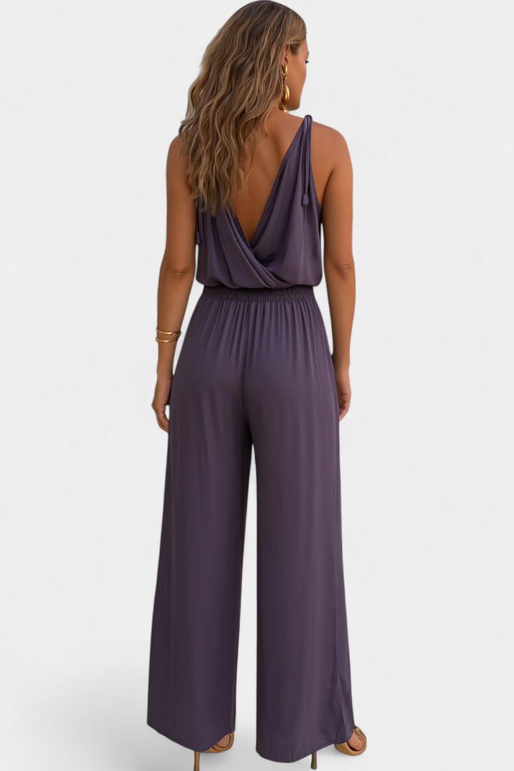 Olivia Sydney - Jumpsuit with Golden Details and Open Legs