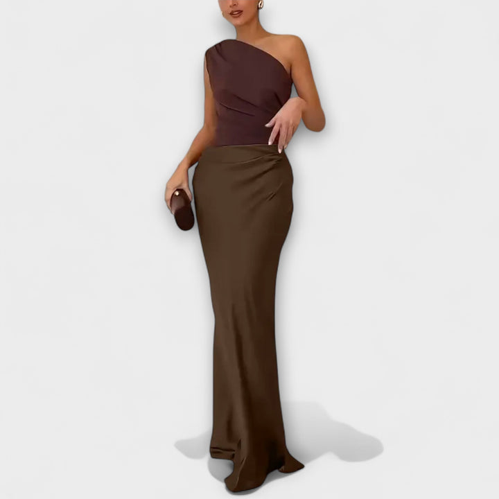 Olivia Sydney - Asymmetrical Satin Dress