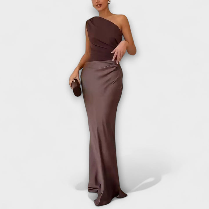 Olivia Sydney - Asymmetrical Satin Dress