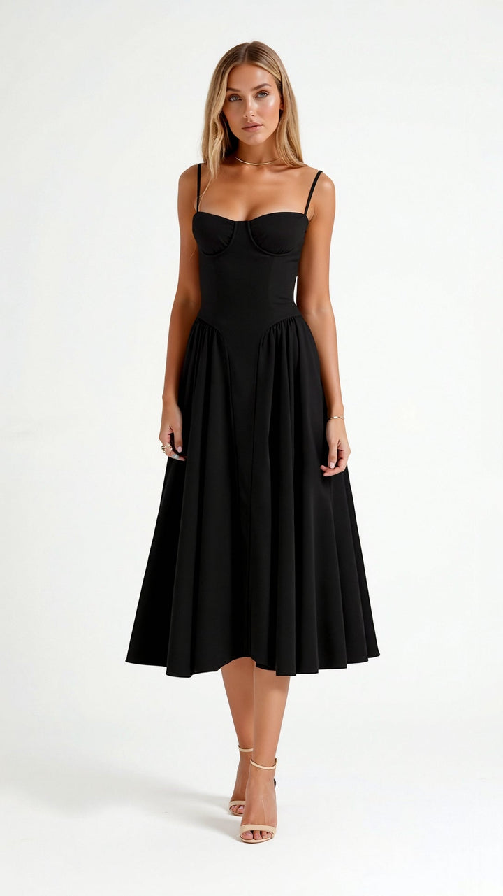 Olivia Sydney - Structured Bodice Midi Dress