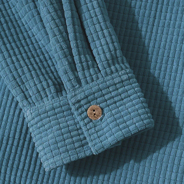 Olivia Sydney - Hooded Corduroy Shirt with Buttons