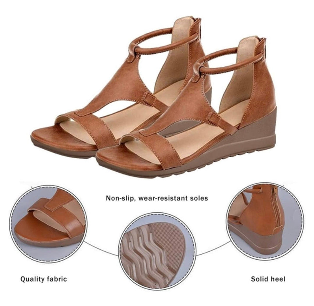 Olivia Sydney - orthopedic high-heeled sandal in vegan leather