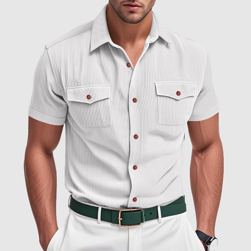 Olivia Sydney - Elegant Corduroy Shirt for Men